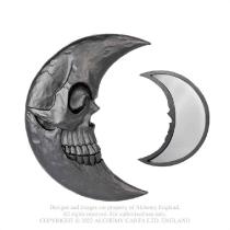Gothischer Handspiegel in Form eines Mondkopfes, von Alchemy Gothic