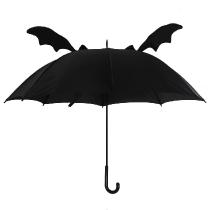 Sehr stylischer schwarzer Gothic-Schirm, unverzichtbares Accessoire für Ihr Outfit.