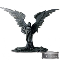 Für eine gotische und dunkle dekor, nehmen Sie diese großartige Figur eines schwarzen Engels mit großen Flügeln aus