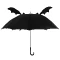 Sehr stylischer schwarzer Gothic-Schirm, unverzichtbares Accessoire für Ihr Outfit.