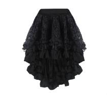 Black asymmetrical skirt to wear under another skirt or alone
