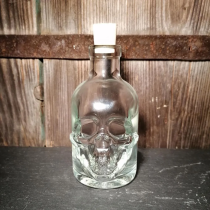 200ml glass bottle in the shape of a skull