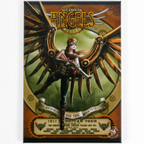 Steampunk magnet representing a mechanical fairy by Anne Stokes