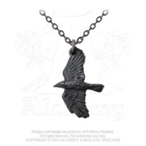 Pewter raven pendant by Alchemy Gothic