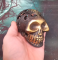 Ideal for the decoration of your crypt, adopt this brass skull