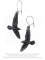 Boucles d'oreille : Black Raven + Pendentif : Dark Raven