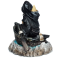 Incense burner for cones with smoke flow effect