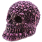 Led skull figure with iridescent colors and a multitude of mini skulls