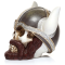 Impressive human skull-shaped piggy bank in resin