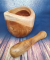 Wooden mortar. Practical and ideal for crushing plants or incense