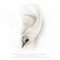 Hebilla oído gótico por Alchemy Gothic: Ravens cráneos de estaño