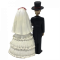 Un par de esqueletos en traje de novia. Decoración original y poco convencional
