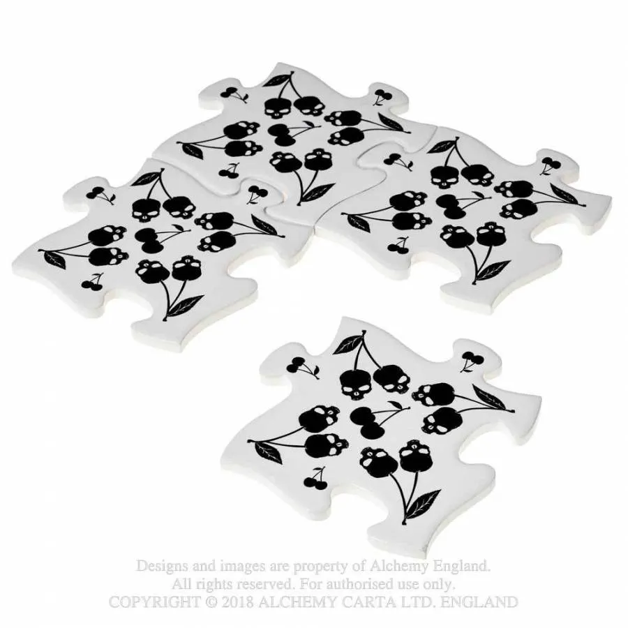 Coasters puzzle: Black Skull Cherries