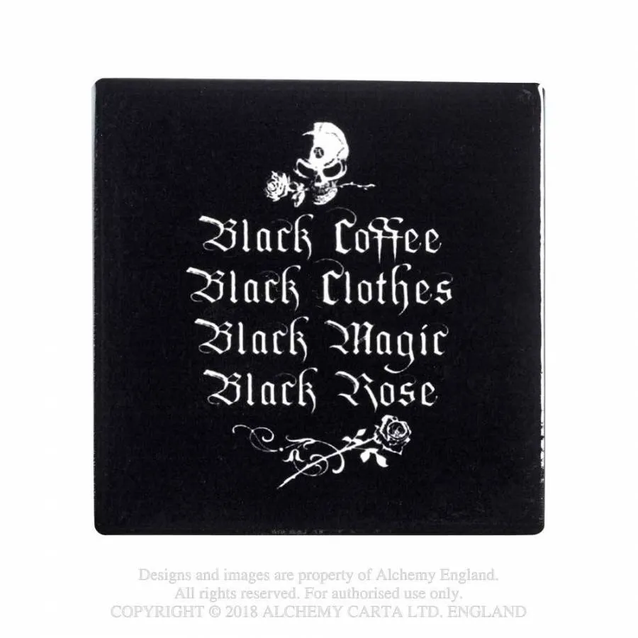 Dessous de verre : Black Coffee, Black Clothes