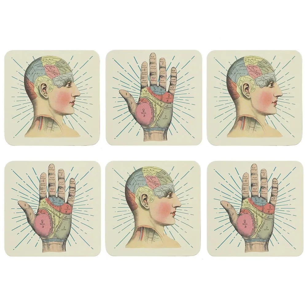 Coasters: Phrenology & Palmistry