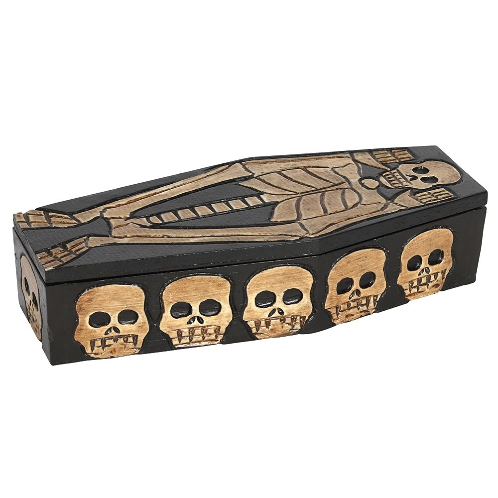 Boîte cercueil en bois : Squelette