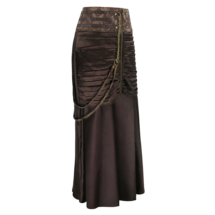Brown steampunk skirt