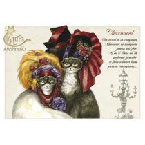 Carte Postale féerique de la collection Chats enchantés de Sévrine Pineaux