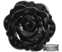 Miroir de poche gothique romantique en forme de rose noire. Idéal dans votre sac à main