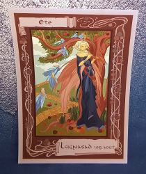 Carte postale d'Amandine Labarre célébrant la fête de Lug, le 1 août