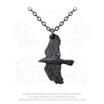 Pendentif en étain représentant un corbeau par Alchemy Gothic