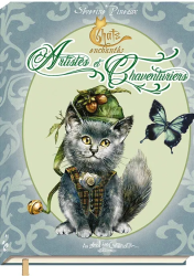 Petit livre, tout doux, avec les illustrations de Séverines Pineaux sur le thème des Chats Enchantés