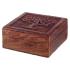 Boîte en bois carrée : Arbre de vie