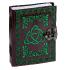 Leather Book of Shadows : Triquetra - Green