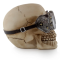 Cranio figurine, resina, con occhiali steampunk